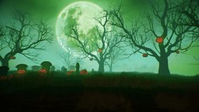 Video of Halloween Forest Background 