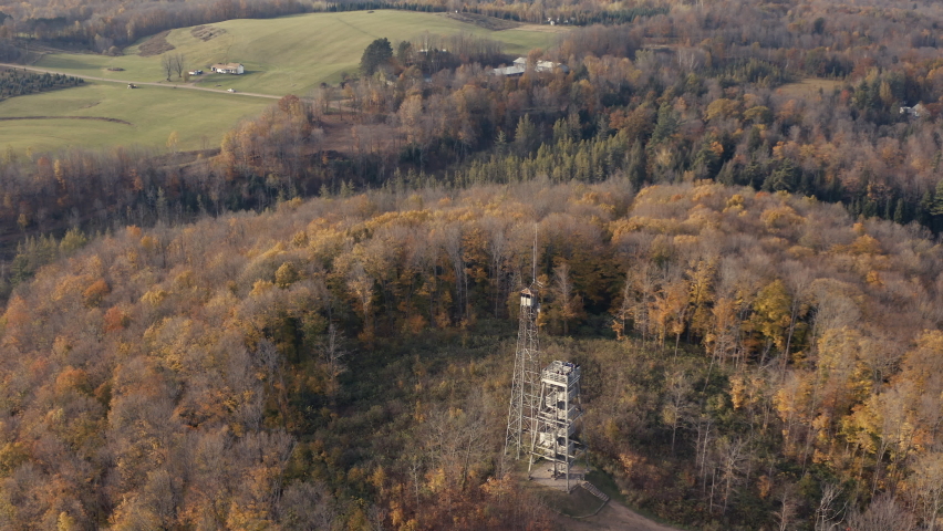 Northern Wisconsin Midwest Fall Colors Aerial Drone video