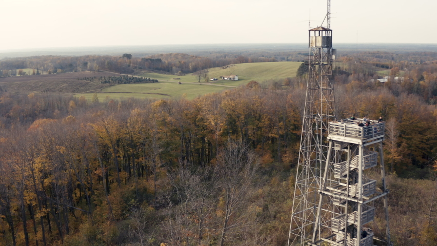 Northern Wisconsin Midwest Fall Colors Aerial Drone video