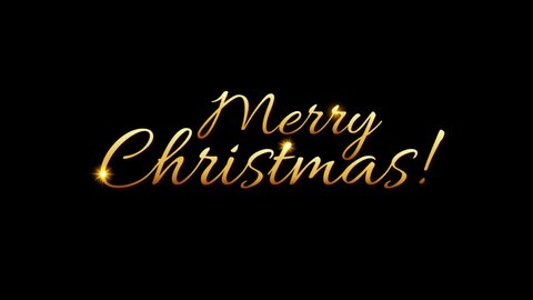 Merry Christmas writing in golden letters