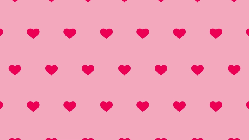 Hearts Turning Randomly Cartoon Vector Background Royalty-Free Stock Footage #1082981923