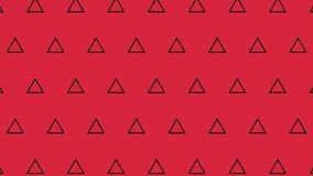 abstract geometric red background texture, geometric black shape pattern