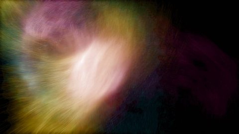 Colorful particle flows in  a dark background