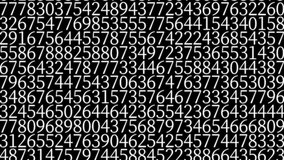 Numbers Random Background Animation Motion Graphics