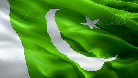 Pakistani flag. 3d Pakistan flag waving video. Sign of Pakistan seamless loop animation. Pakistani flag HD resolution Background. Pakistan flag Closeup 1080p HD video for Independence Day,Victory day
