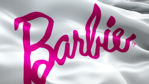 Barbie logo Video. Barbi logo on white background. 3d American toy company Mattel Barbie Motion video. Consumer Entertainment company. Disney world 1080p video -New York, 4 July 2021
