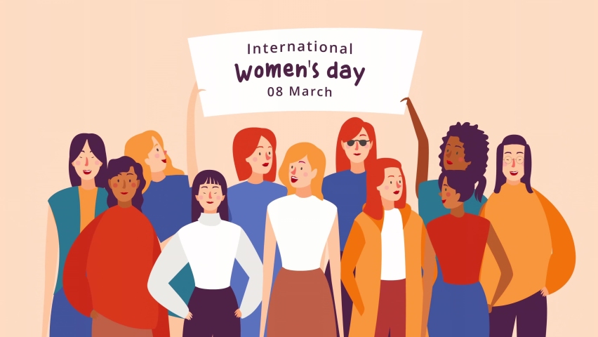 International Happy women's day 4k animation  | Shutterstock HD Video #1083032698