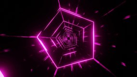 Hi tech Technology violet neon glow Portal Sci-fi tunnel background vj loop. - Powered by Shutterstock - Get 15% off with code: PIKWIZARD15