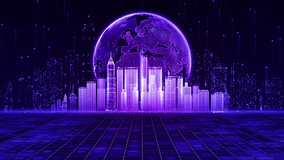 The smart city of cyberspace and metaverse digital data of futuristic and technology, Internet and big data of cloud computing, 5g connection data analysis background concept. - Powered by Shutterstock - Get 15% off with code: PIKWIZARD15