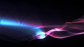 Abstract seamless loop of mesh glowing blue red purple dot futuristic digital luxurious sparkling wave particles flow background,Motion of digital data flow.big data background concept.Cyber or techno - Powered by Shutterstock - Get 15% off with code: PIKWIZARD15