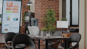 Team of diverse coworkers arriving at business meeting in office during covid 19 pandemic. Colleagues working together to plan marketing project and strategy for financial presentation. - Powered by Shutterstock - Get 15% off with code: PIKWIZARD15