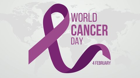 World cancer day 4 February 4k Animation 
