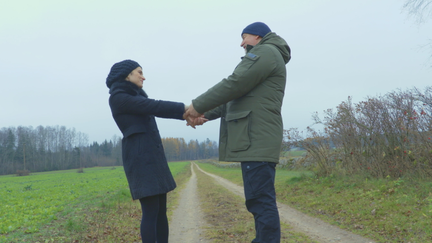 Man promises woman and give kiss