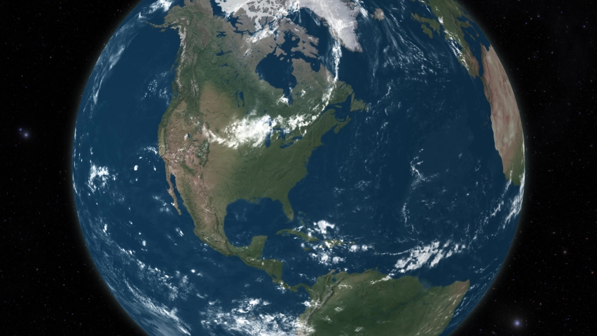 World Zoom Into America - Planet Earth. clouds time lapse from the space .Elements of this image furnished by NASA. United States seen from space. Royalty-Free Stock Footage #1083099745