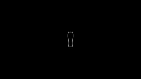 Black and white beer glass animation