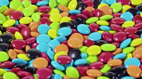 Delicious Colorful Candy Close Up Footage.