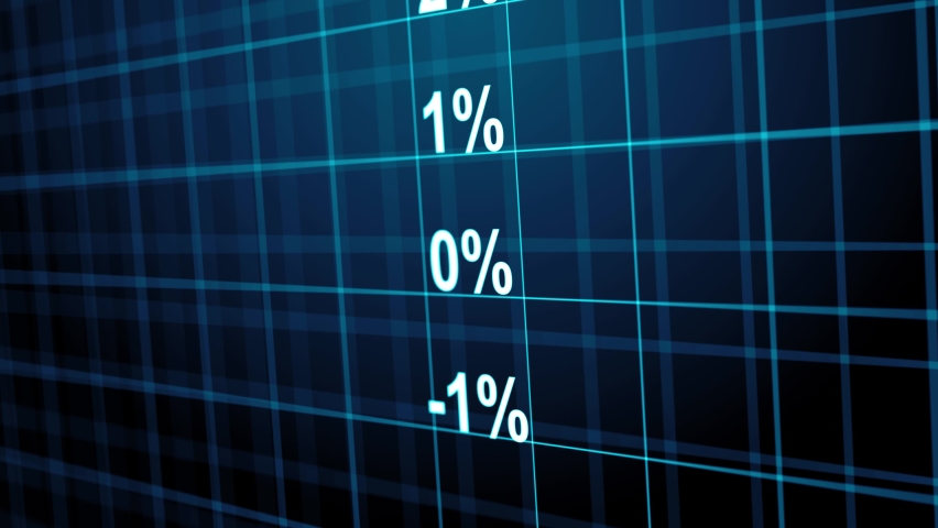 Economic inflation rise in interest rates financial graph percentage statistics - Animation Rendering | Shutterstock HD Video #1083113380