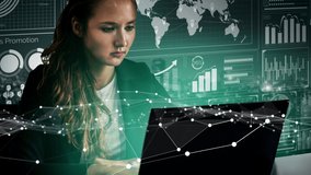 Big Data Technology for Business Finance Analytic conceptual . Modern graphic interface shows massive information of business sale report, profit chart and stock market trends analysis . - Powered by Shutterstock - Get 15% off with code: PIKWIZARD15