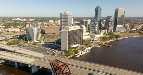 Jacksonville, FL, USA - November 21, 2021: 5k drone b roll Jacksonville FL USA