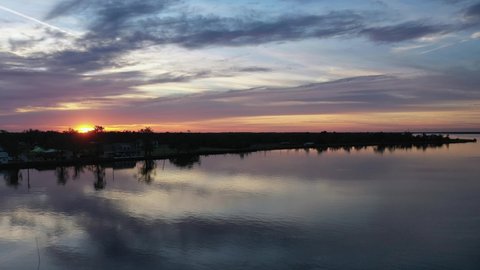 Bayou De Allemands at sunrise in Louisiana
