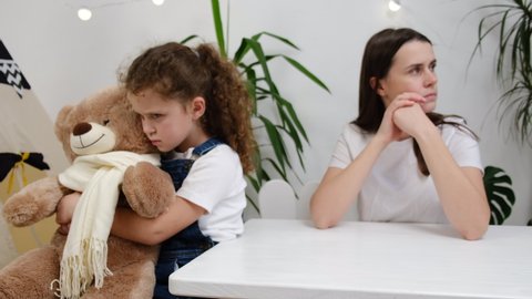 Mother punishes daughter Stock Video Footage - 4K and HD Video Clips