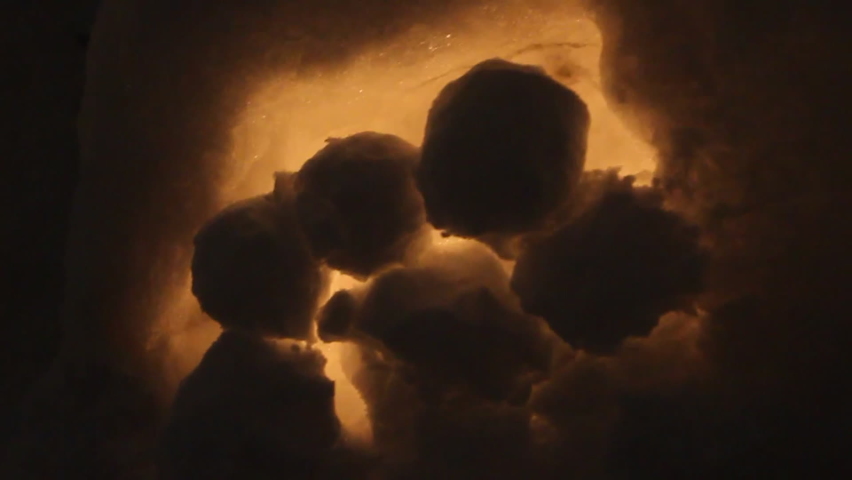 OTARU, HOKKAIDO, JAPAN - FEBRUARY 2012 : Japanese flower lantern in Otaru Snow Light Path Festival, Sited in Otaru Hokkaido Japan.