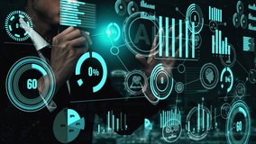 Conceptual business dashboard for financial data analysis . 3D render computer graphic . - Powered by Shutterstock - Get 15% off with code: PIKWIZARD15