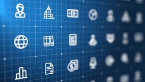 4K Abstract 3d animation. Digital business technology, market strategy plan background. Swipe cyberspace grid. Interface, interaction system concept. Service, company mission line icon. Seamless loop - Powered by Shutterstock - Get 15% off with code: PIKWIZARD15