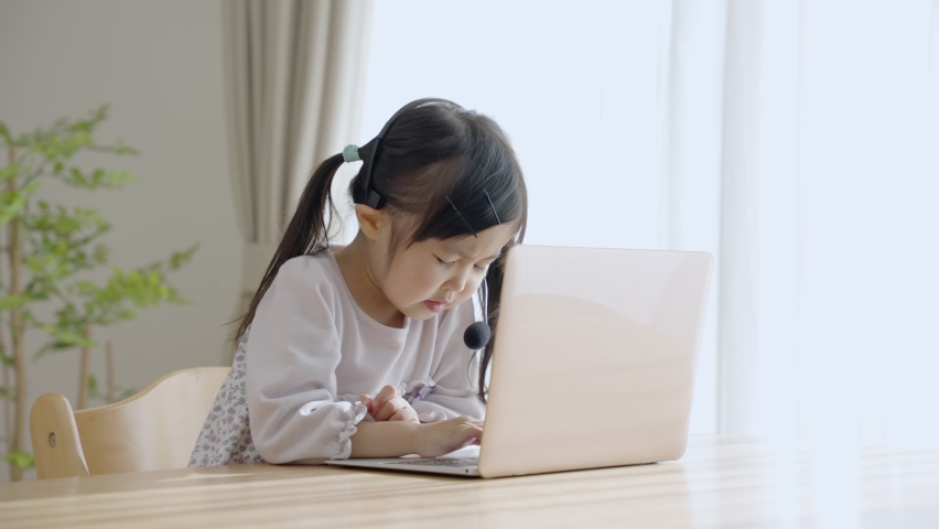 A child using a computer
