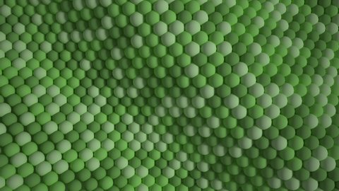 Balloons create a wave plane. Green reigns supreme as the background for a business presentation. Soft texture. Looped 3d animation of rendering balls