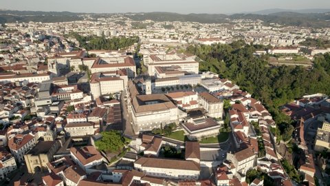 Coimbra University and iconic Coimbra cityscape, Portugal.