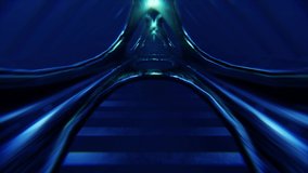 An endless crazy flight through an alien sci-fi tunnel on a seamless loop.