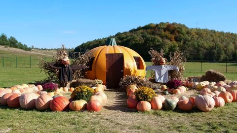Pumpkin house for Halloween celebration.