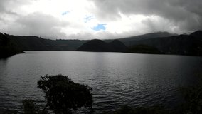 It is a time lapse recorded in a famous lake called Cuicocha. It is located near to Otavalo. Also, It is a touristic place for many people around the world.