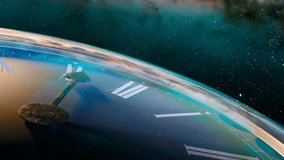 3D animation with the clock face of the old shiny watch on the beautiful night starry sky. Hands of the clock spinning. Time travel concept. Time, space, infinity. Time machine. Fantasy. Infinity. - Powered by Shutterstock - Get 15% off with code: PIKWIZARD15