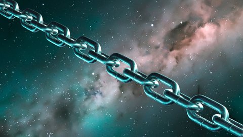Animation of breaking silver chains. Metal or steel chain is blown to pieces. Concept of regains freedom. Break free from weakness. Symbol of strength, power, free, liberty. Powerful independence.