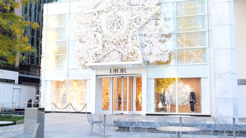 NEW YORK NY USA November 26 2021: people shopping at Dior store at 5th avenue 