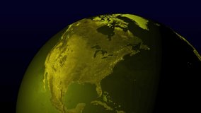 Yellow Earth Space 3DCG Digital Animation Motion Graphics