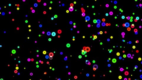 Colorful Ball Particle Moving Animation Motion Stock Footage Video (100 ...