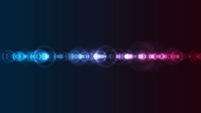 Blue purple glowing neon lens flare effect abstract motion background. Seamless looping. Video animation Ultra HD 4K 3840x2160