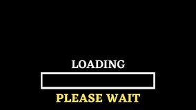 Please wait Computer Software Monitor Viewpoint of Loading Processing File, internet speed, uploading, downloading, process preview, yellow, Download Bar progress