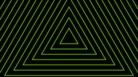 geometric green dynamic background. neon triangles