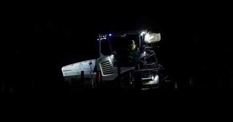 Truro , Cornwall , United Kingdom (UK) - 10 11 2021: Asphalt Paver Equipment Working On Road Development