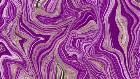 Velvet violet with gold accent liquid marble ripple 2d animation background. 4k agate abstract marbling artwork texture Motion Graphic Backgrounds.