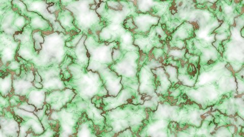 Abstract Green liquid marble with gold accent 2d animation backdrop. 4k agate marbling ripple artwork texture Motion Graphic Backgrounds.