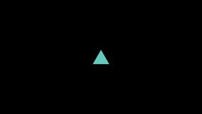 Logo reveal animation of a green triangle transforming into a static white hexagon on a black screen_Corporate Background Element