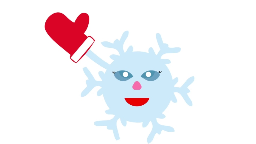 vector of a cute snowflake animation design