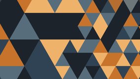 Looping background animation of a dynamic flickering triangle pattern with an orange and grey color scheme with a zooming effect_Corporate Background Element