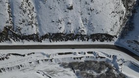 Palandoken Mountain Roads Drone Video Erzurum Turkey