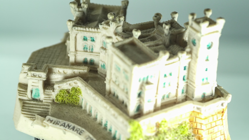 Model of Miramare castle in Trieste in Italy